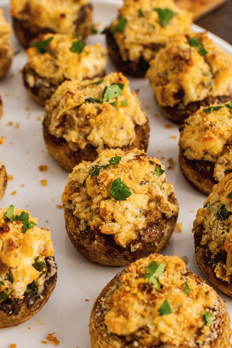 Stuffed Mushrooms with Cream Cheese and Herbs