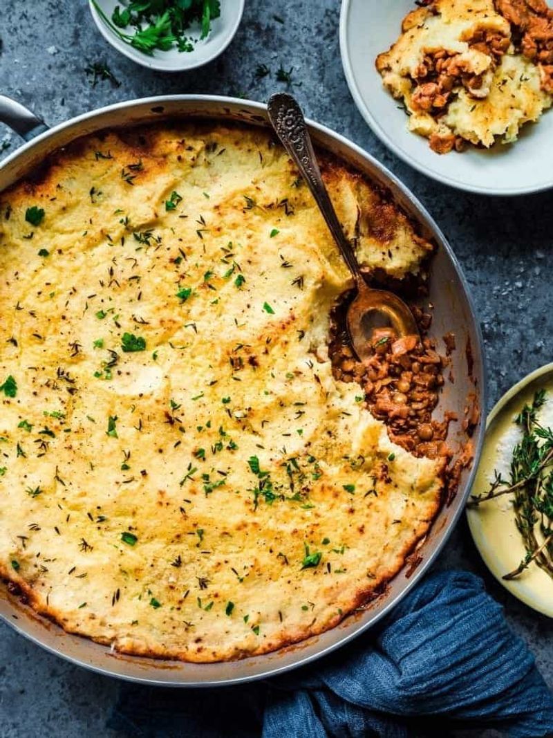 Lentil Shepherd's Pie with Herby Mash