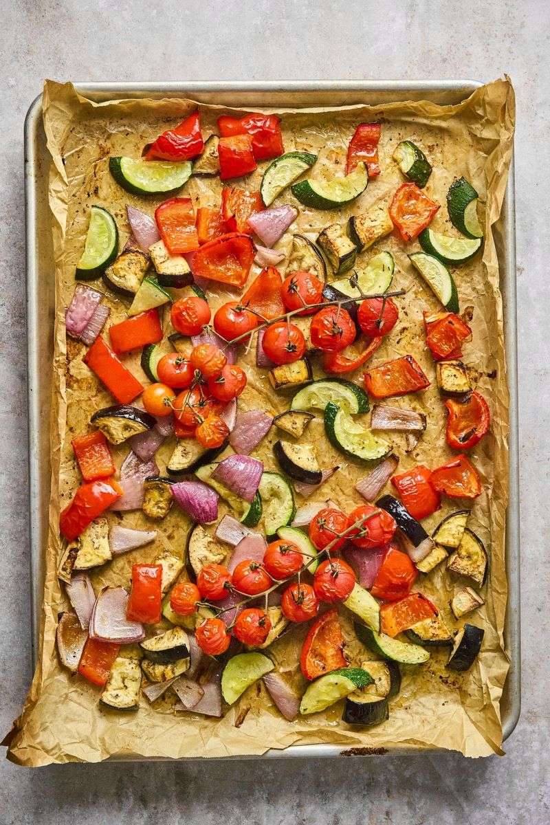 Chickpea and Roasted Vegetable Sheet Pan Dinner