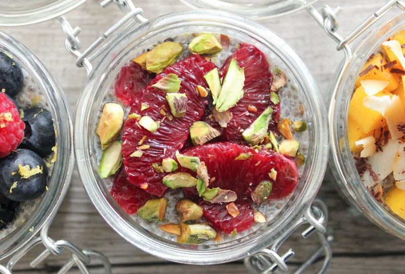 Chia Seed Pudding With Pistachio and Orange