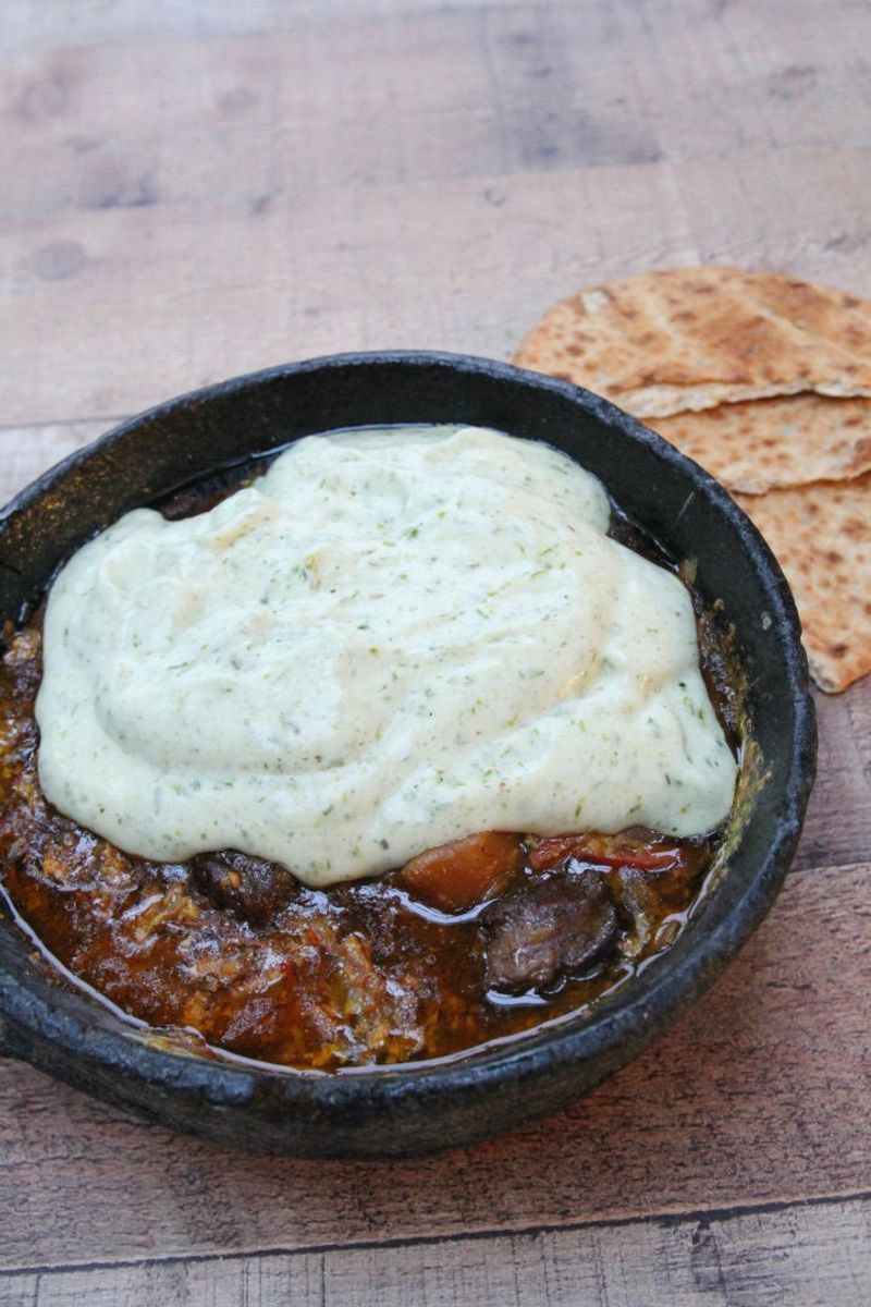 Yemeni Spiced Lamb and Potato Stew (Saltah)