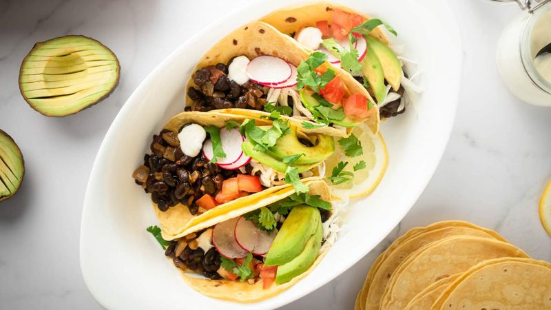 Black Bean Tacos with Avocado