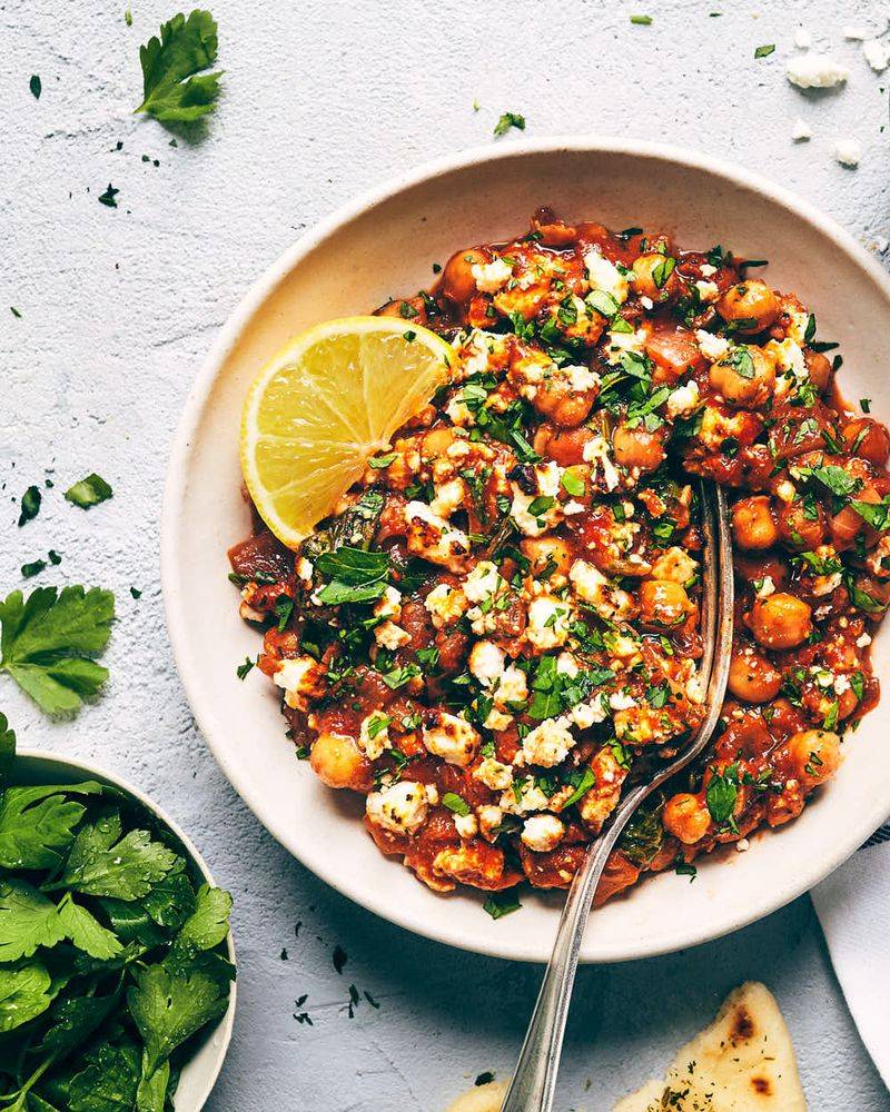Chickpea And Spinach Skillet