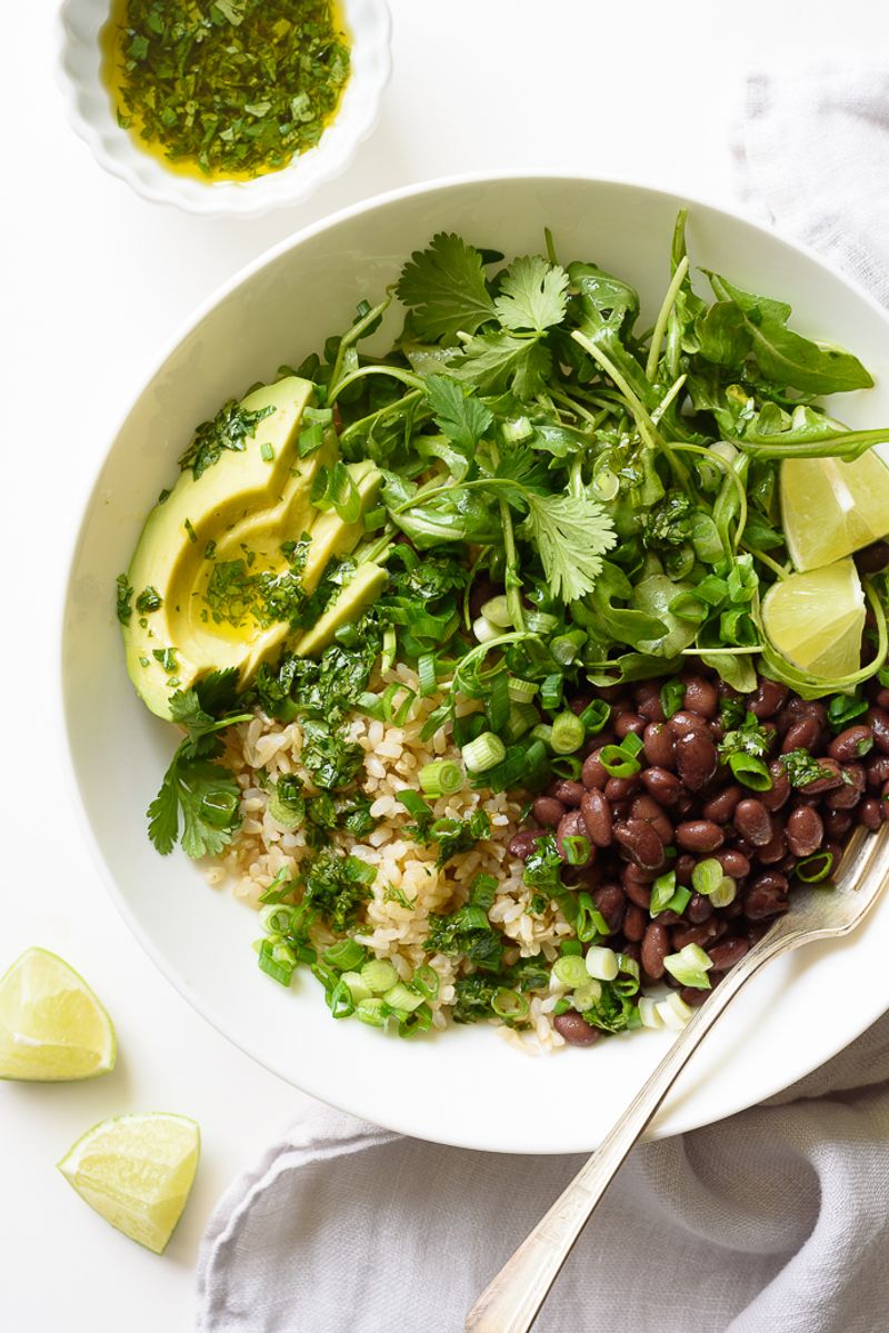 Black Bean and Brown Rice Burrito Bowl