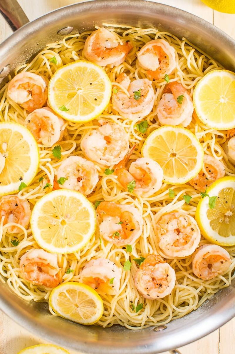 One-Pan Lemon Garlic Shrimp Pasta