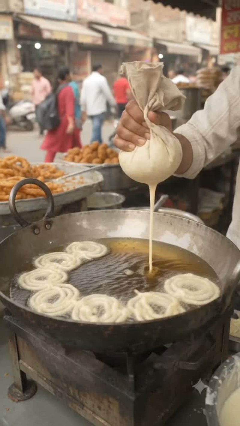 Jalebi in Delhi, India