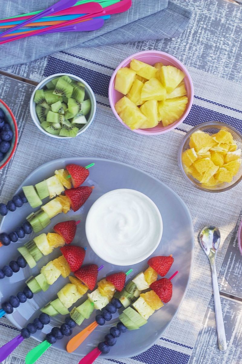 Rainbow Fruit Kabobs