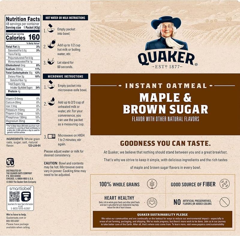 Flavored Oatmeal Packets