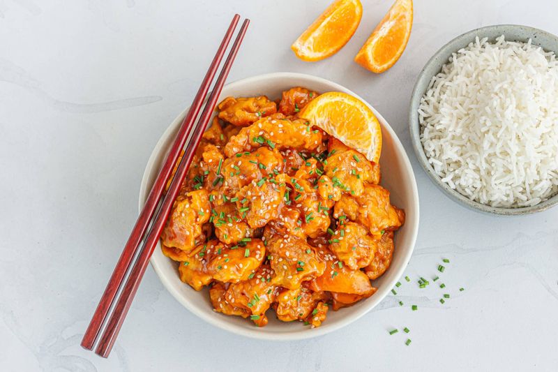 Orange or Sesame Chicken: Sweet, Sticky, and Hard on Your Diet