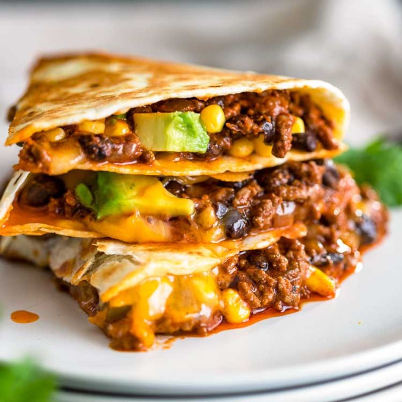 Beef and Bean Quesadillas