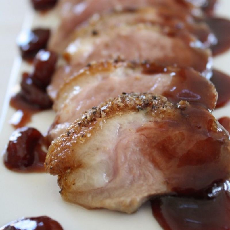 Duck Breast with Cocoa Port Sauce