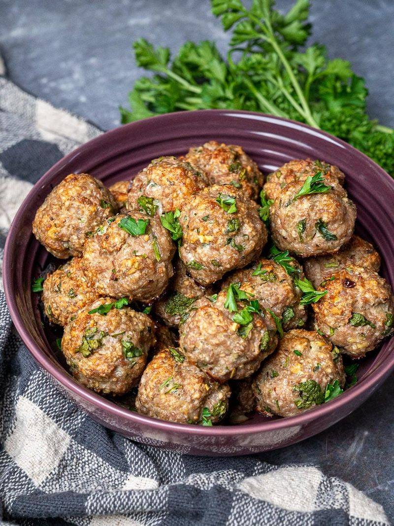 Baked Beef and Veggie Meatballs