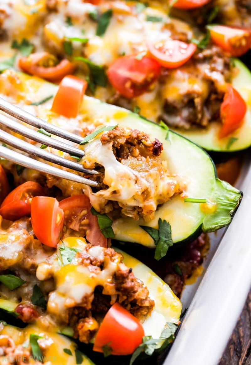 Beef Stuffed Zucchini Boats