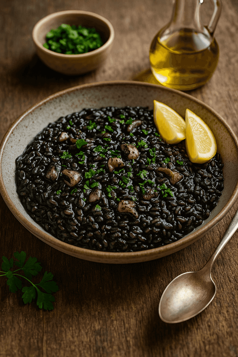 Croatian Crni Rizot (Black Risotto)