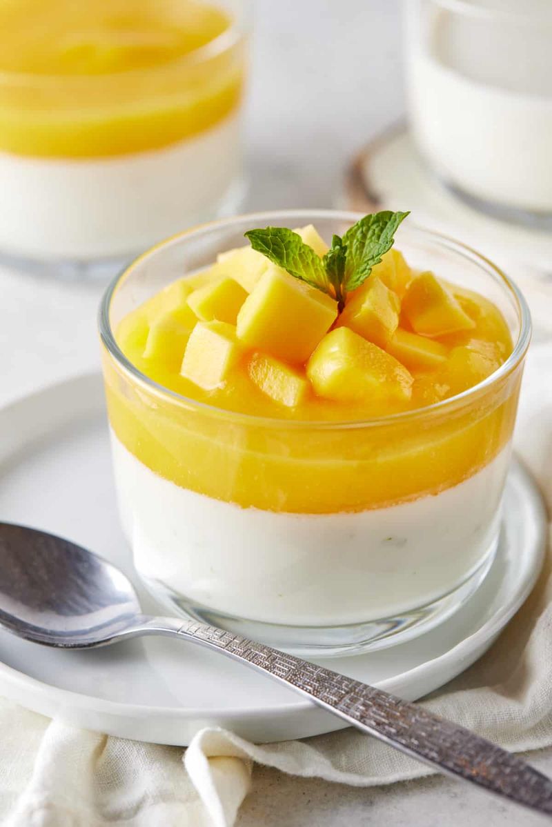 Panna Cotta with Mango Coulis