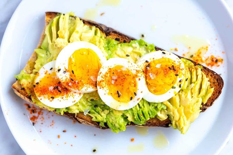 Hard-Boiled Eggs with Avocado Toast
