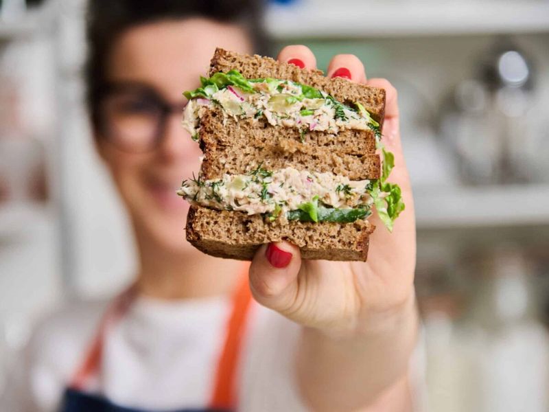 Tuna and Cucumber on Rye