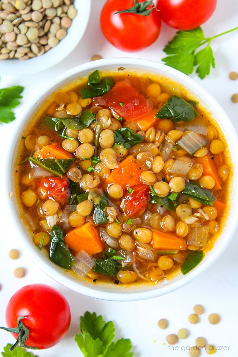 Spinach and Lentil Soup