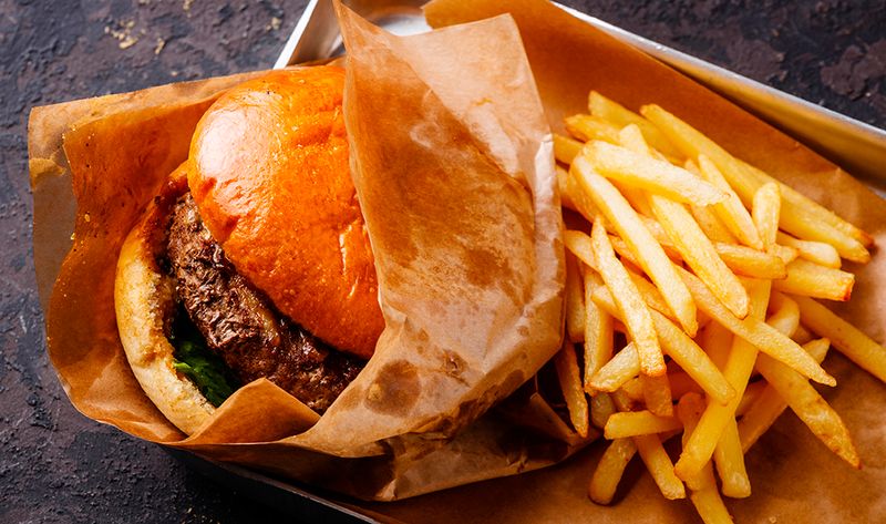 Fast Food Burgers and Fries