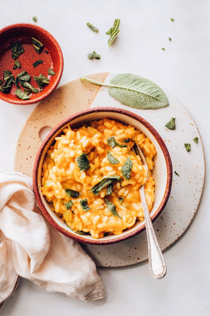 Vibrant Pumpkin And Sage Risotto