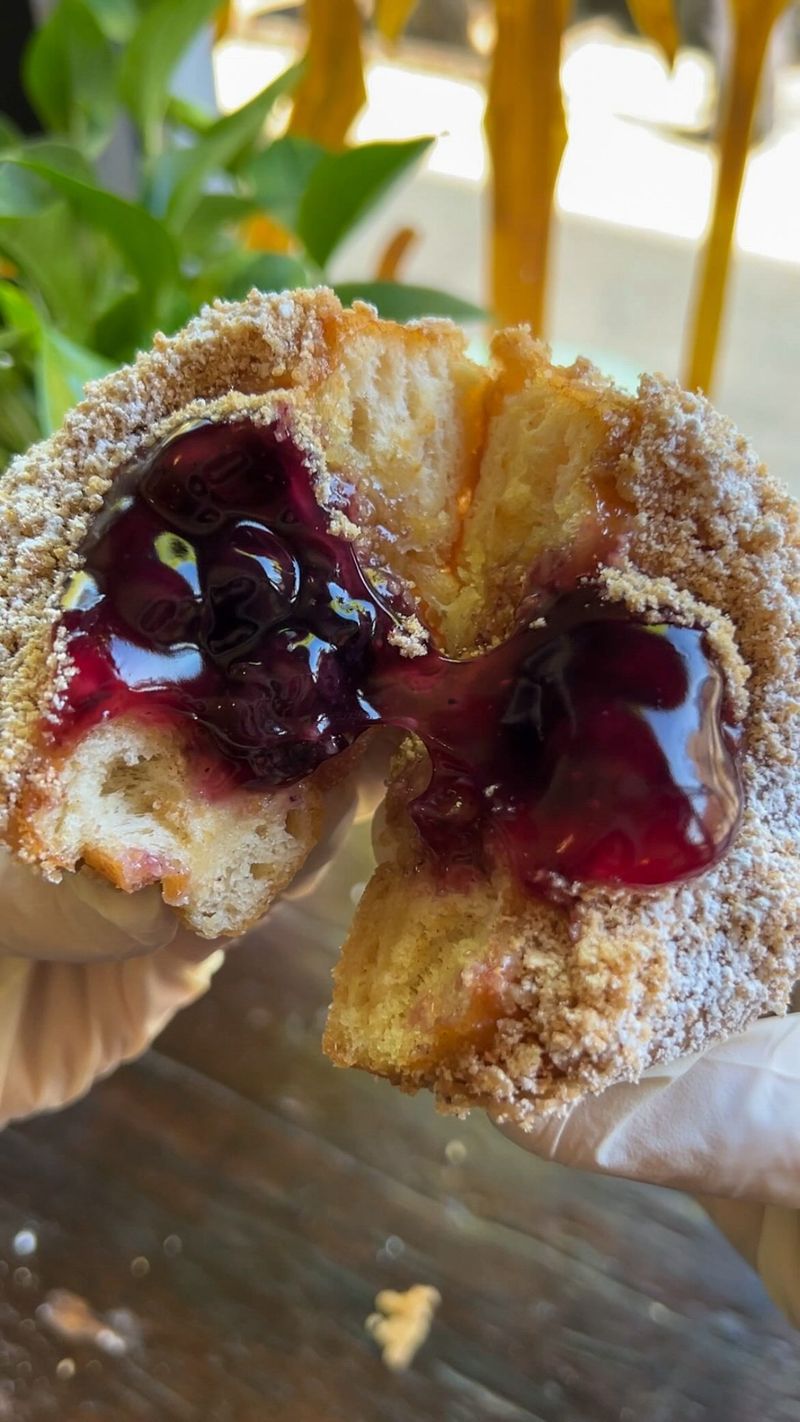 Blackberry and Lavender Jam Doughnuts