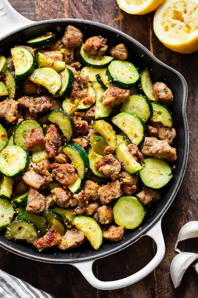 Chicken and Zucchini Skillet