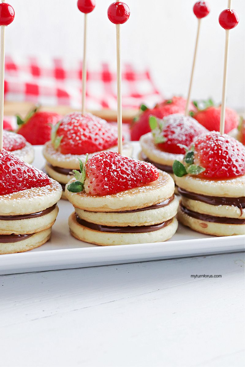 Stack Pancakes Into a Mini Tower With Fruit Layers