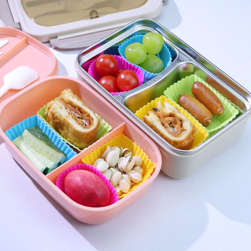 Use Colorful Silicone Muffin Cups to Separate Foods
