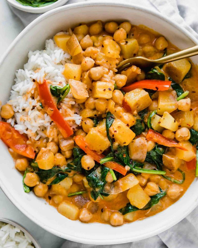 Spinach And Sweet Potato Curry