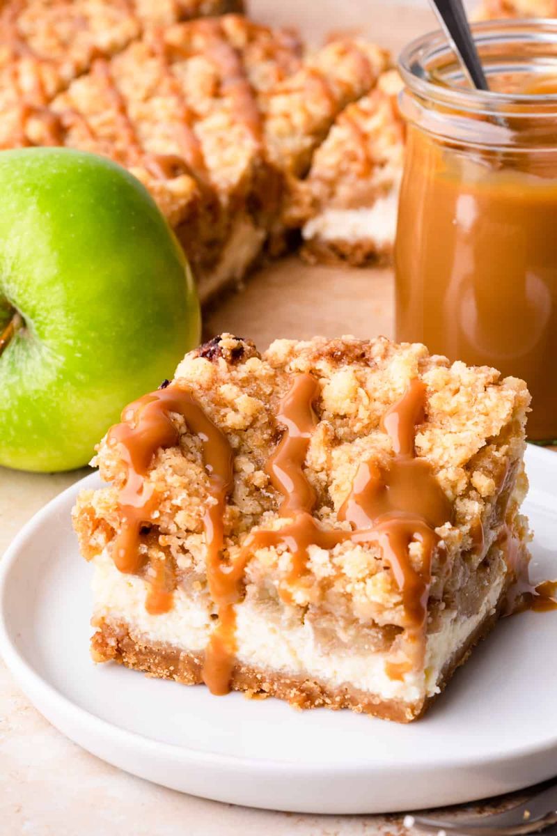 Caramel Apple Cheesecake Bars