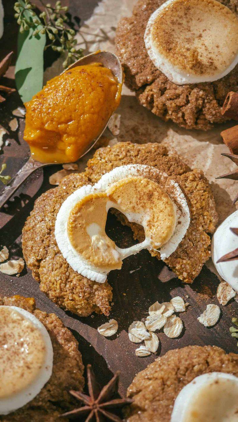 Sweet Potato Cookies with Marshmallow Frosting