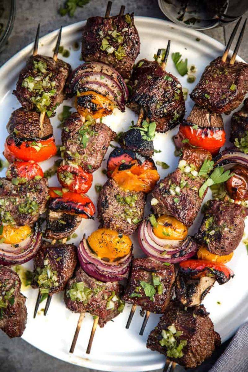 Steak and Veggie Skewers