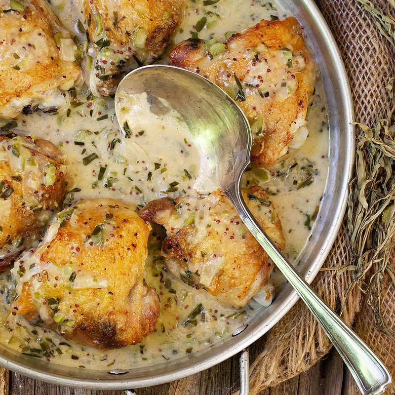 Cornichon and Dijon Mustard Chicken Casserole