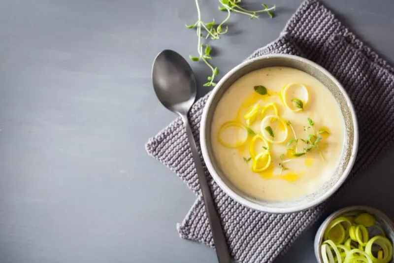Camembert and Roasted Garlic Soup