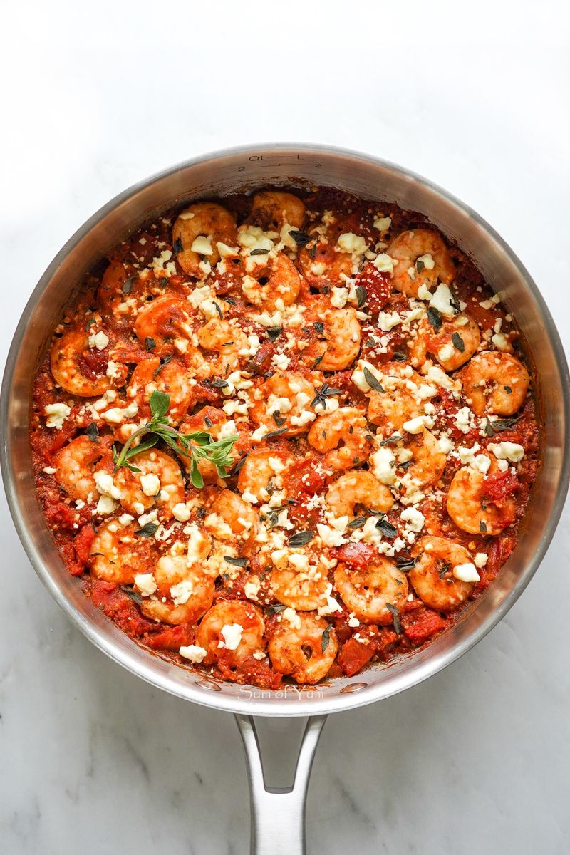 Shrimp And Feta Saganaki