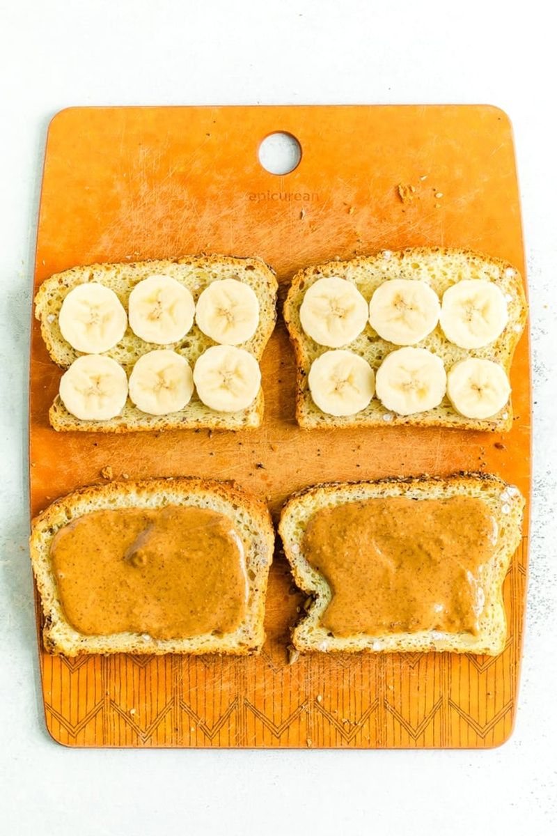 Almond Butter and Banana on Sprouted Bread