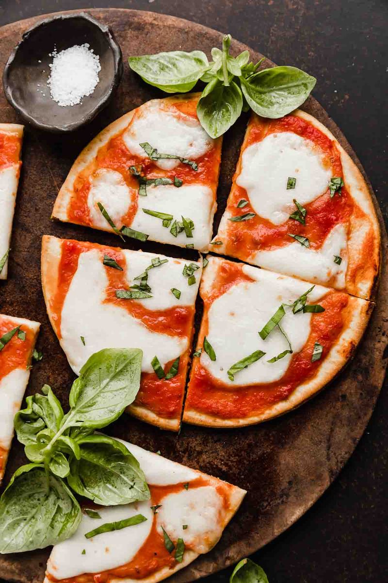 Homemade Margherita Flatbread Pizza