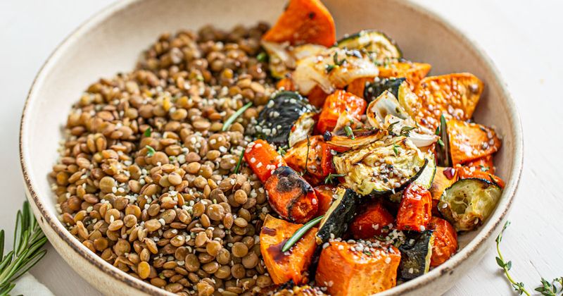 Lentil and Roasted Vegetable Salad