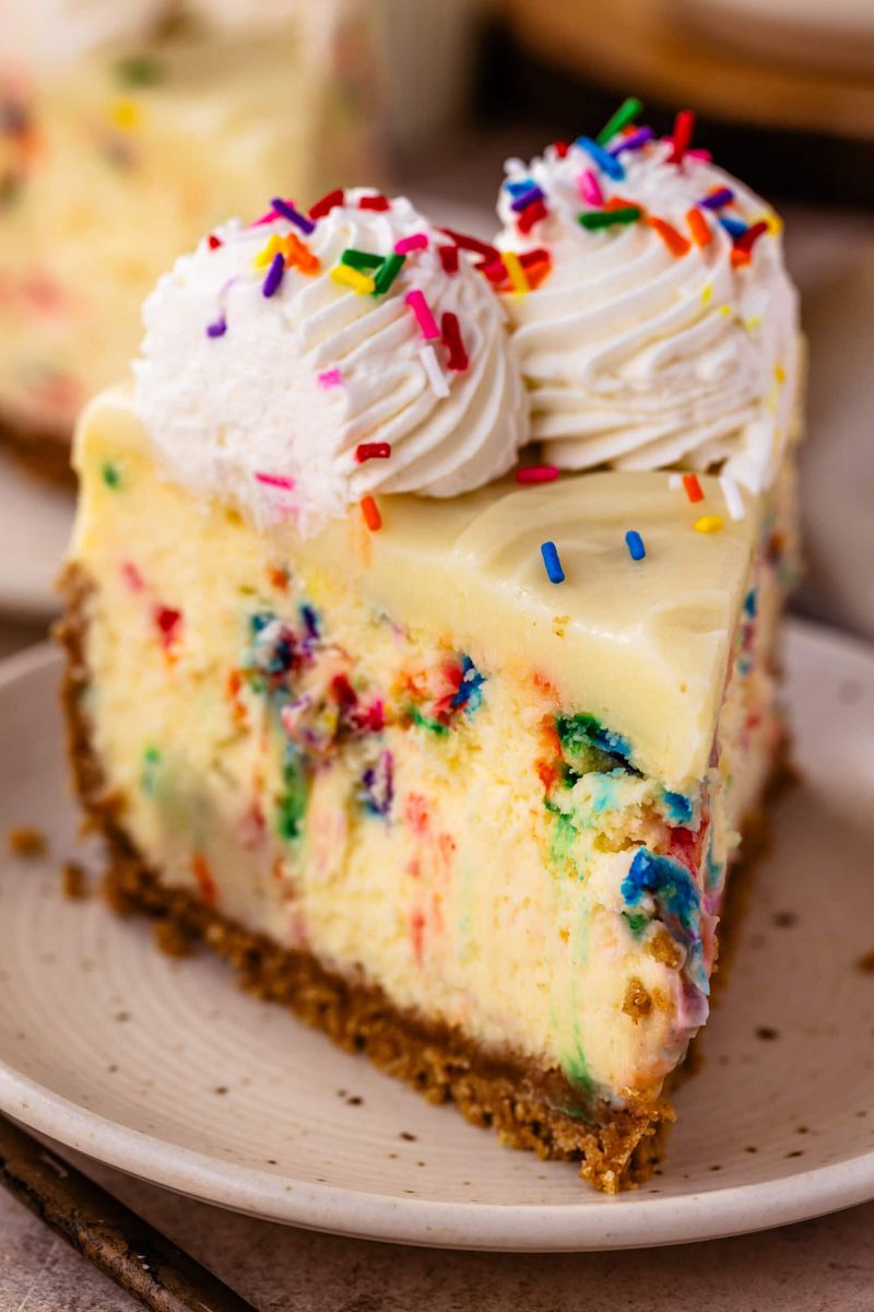 Rainbow Sprinkle Funfetti Cheesecake