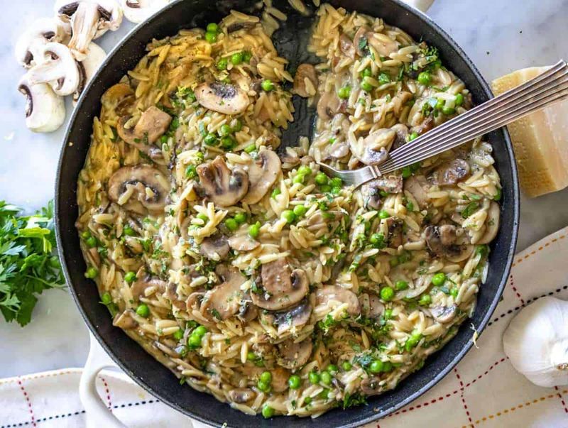 Mushroom Risotto-Style Orzo