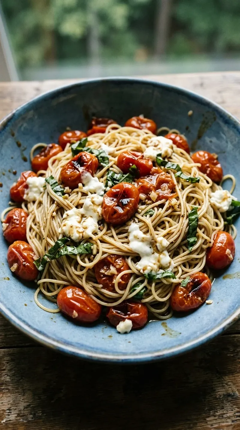 Roasted Tomato and Basil Spaghetti