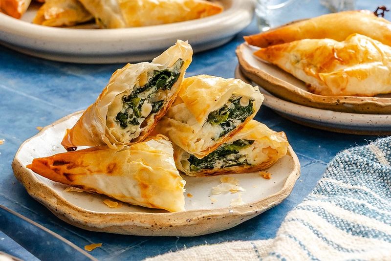 Spinach and Feta Phyllo Triangles
