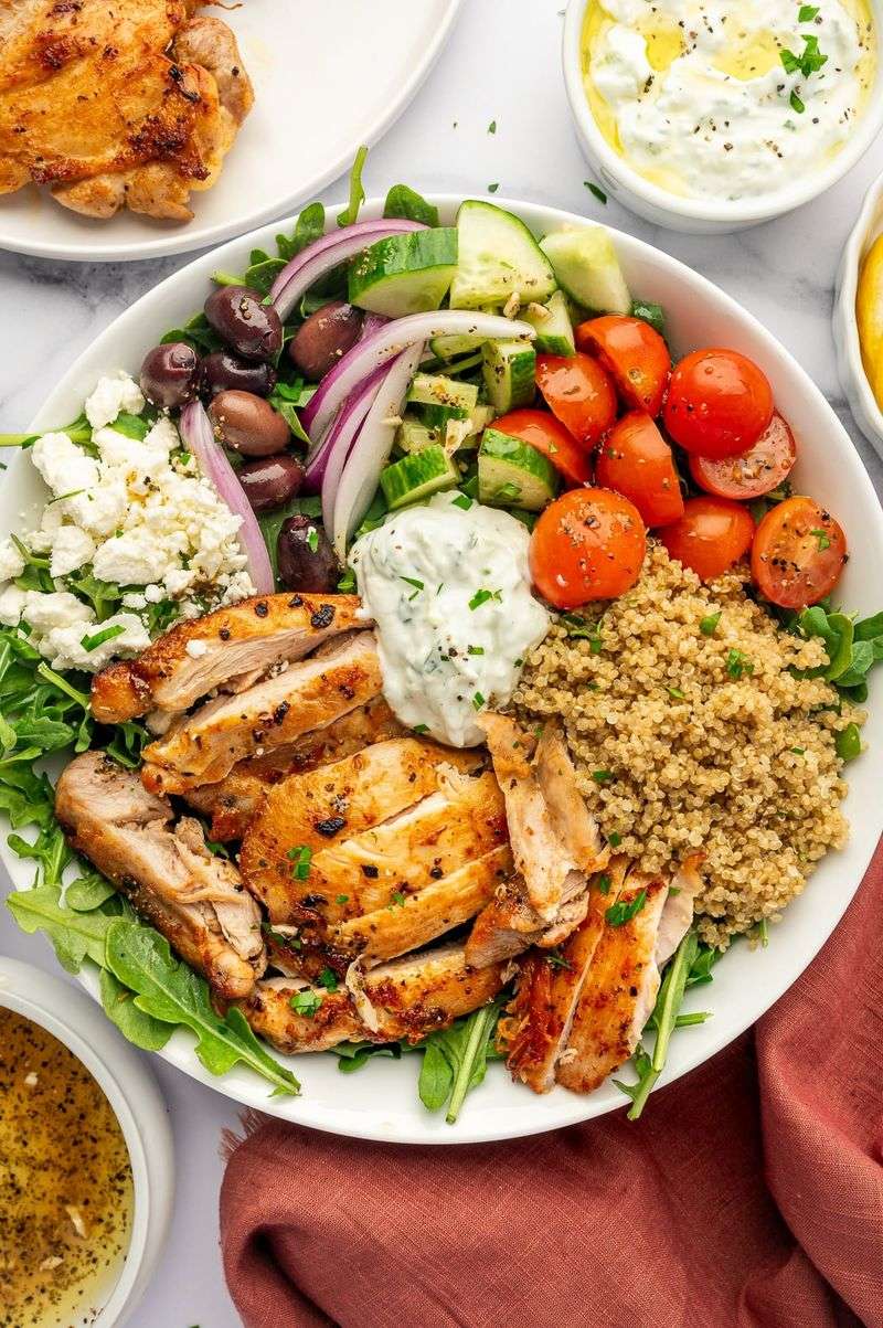 Greek Chicken Bowl with Tzatziki