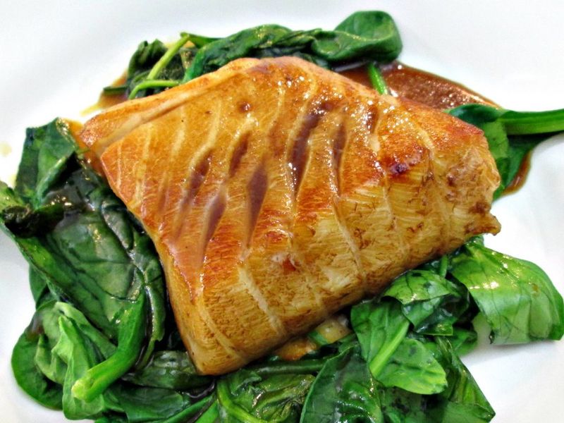 Oolong Tea Marinated Salmon