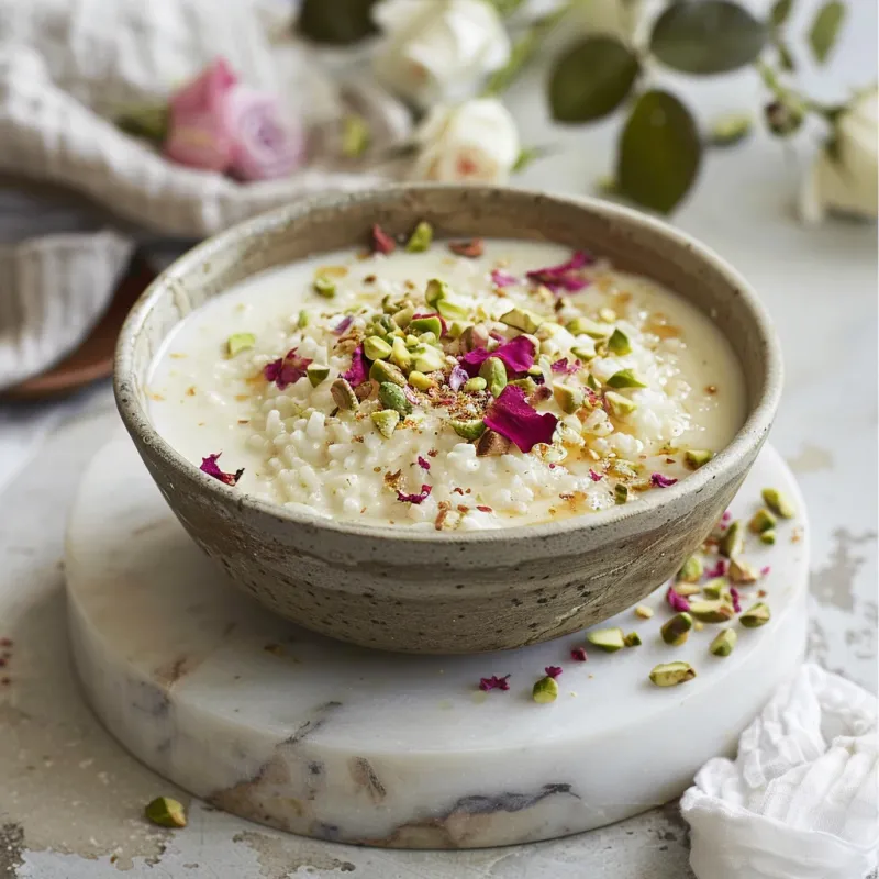 Cardamom and Rose Kheer