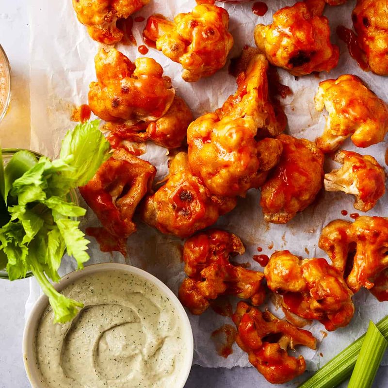 Baked Buffalo Cauliflower Bites