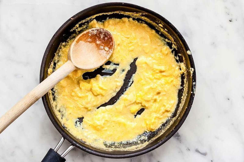 Scrambled Eggs Eaten Straight From the Pan