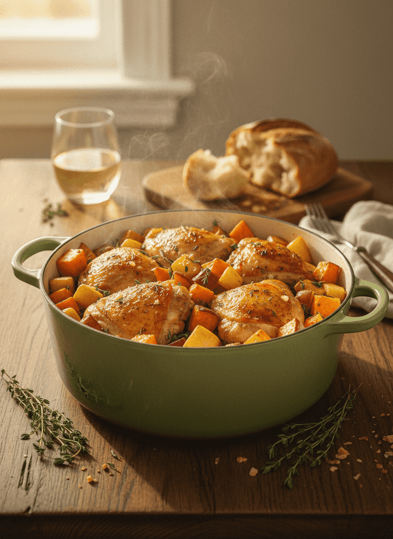 Harvest Chicken and Root Vegetable Casserole