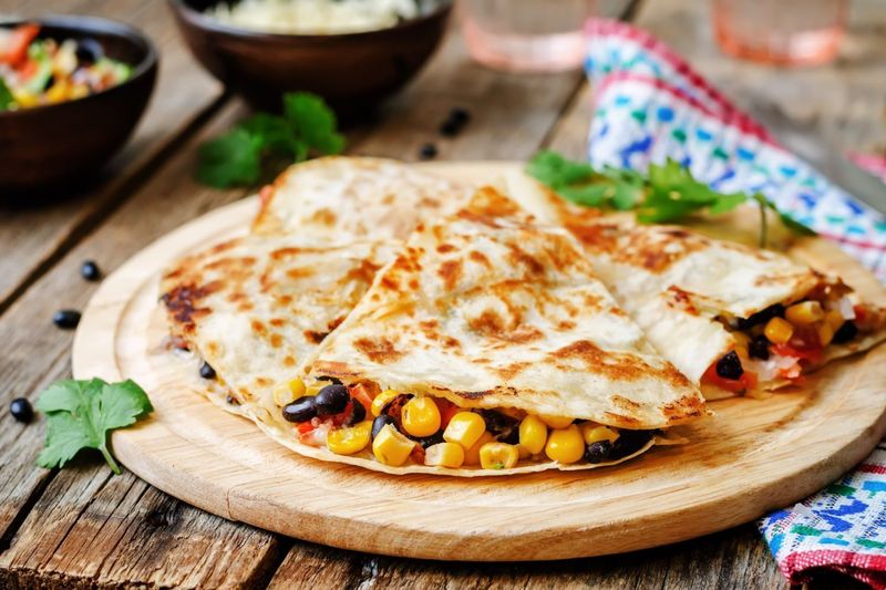 Frozen Corn and Black Bean Quesadillas