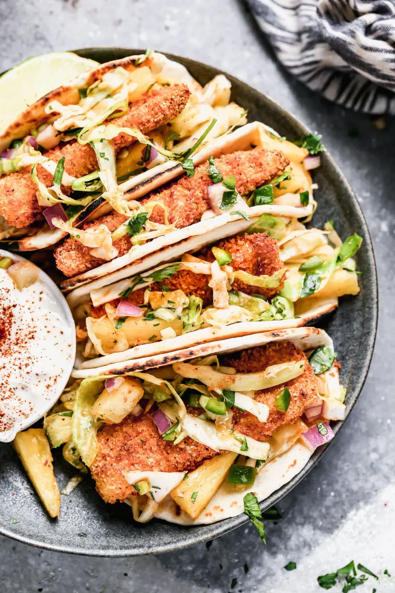 Fry Tacos with Spicy Aioli